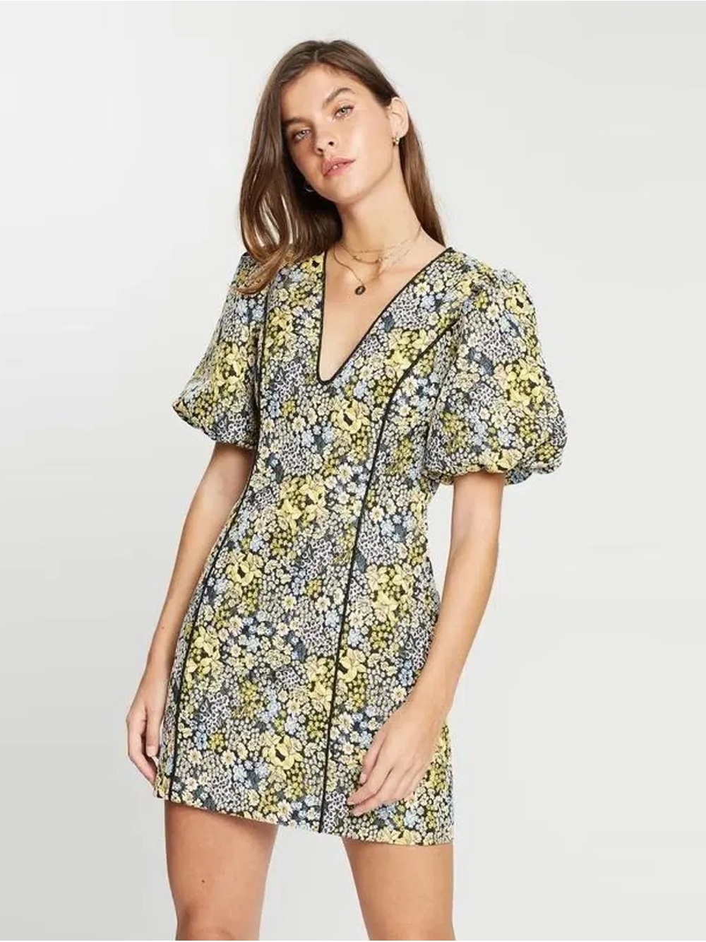 ELLIATT Cuore Puff-Sleeve Mini Dress | Size Large